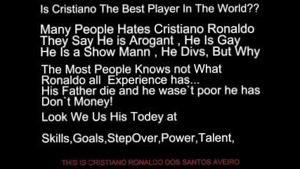 Cristiano Ronaldo The World`s Best Player?