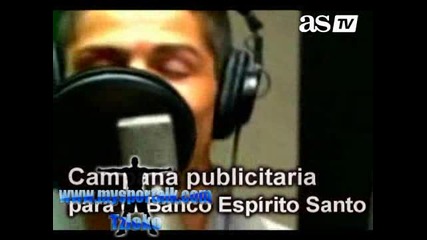 Кристиано Роналдо пропя в реклама ! У Ж А С 