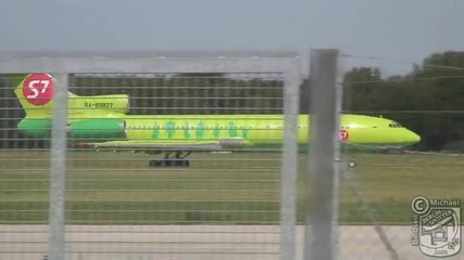 Туполев Ту - 154 на S7 Airlines се приземява на летище Hannover Langenhagen 