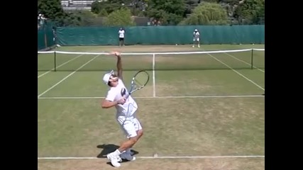 сервисът на Родик Wimbledon Slo - Mo 
