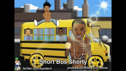 Gucci Mane Soulja Boy Waka Flocka Cartoon - Short Bus Shorty 