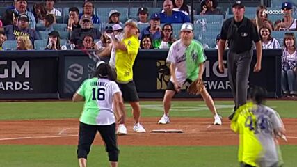 The Miz wins the 2022 Celebrity Softball Game MVP Award