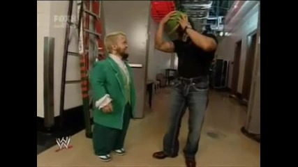 Hornswoggle and Rey Mysterio funny moment backstage