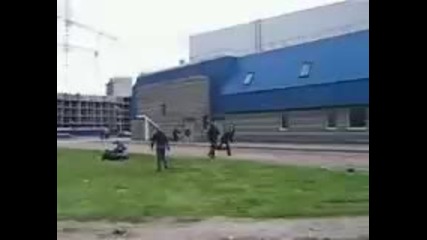 Hard Russian street fight 