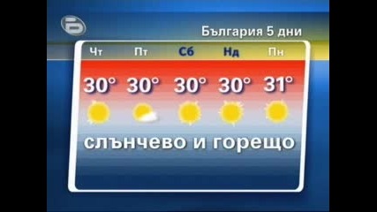 Времето За 31.07 По Бтв