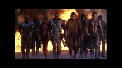 Готин кадър на злодея Фендър и бандата му от филма Киборг (1989)