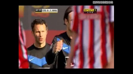 Стоук Сити - Манчестър Юнаитед 06.09.09 Димитър Бербатов гол