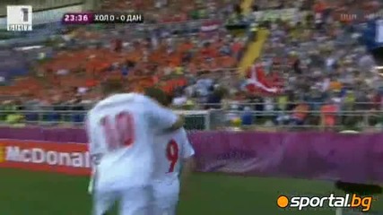 Датският Динамит избухна срещу Холандия,в първия си мач на Евро 2012