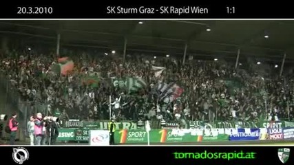 20.3.2010 Ultras Rapid wien away in Graz 