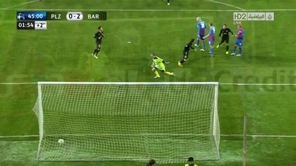 Виктория Пилзен - Барселона 0:4 втория гол на Меси1.11.2011 (високо качество)