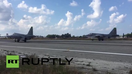 Syria: See Matrix-style Su-24 slow-motion landing at Hmeymim airbase