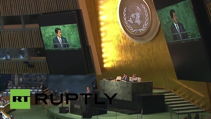 UN: Japan's Abe promises $750 million for Syria, Iraq refugee aid
