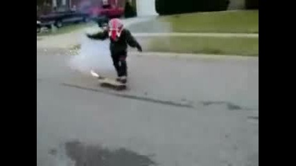 Скейтборд с ракета