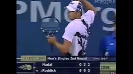 Andy Roddick vs Rafael Nadal. Us Open 2004