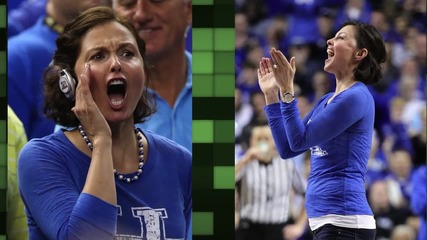 Dick Vitale Kisses Ashley Judd on the Lips Before SEC Championship Game