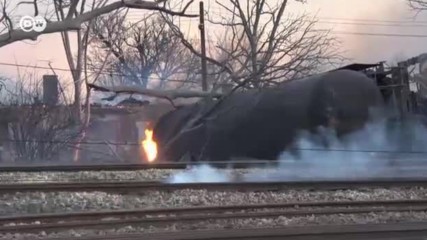 Взрыв в Болгарии: состав с пропан-бутаном сошел с рельсов (10.12.2016)