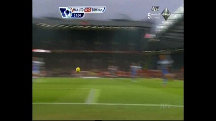 Трети гол на Бербатов. Манчестър юн. - Бирмингам 4 - 0