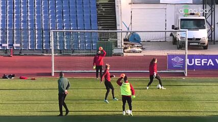 Женският национален отбор на България тренира преди мача със Северна Македония
