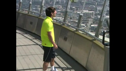Lionel Messi on top of the Space Needle 
