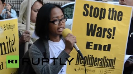 USA: 'Open the Borders' protest US imperialism & the "war" on Mexican people