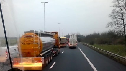 Задръстване по А1 преди Париж - Trafficjam on A1 before Paris