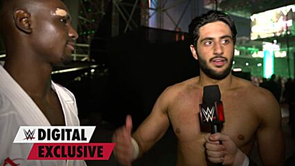 Mansoor celebrates with Tareg Hamedi: WWE Digital Exclusive, Oct. 21, 2021