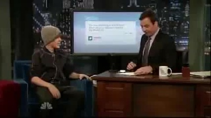 Justin Bieber at Late Night with Jimm 