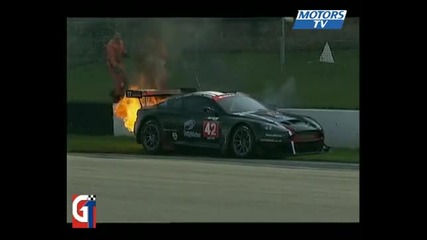 Incendie Gt anglais Donington Park 2008 