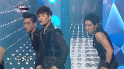 (hd) 100% - Real 100% & Want U Back ~ Music Bank (24.05.2013)