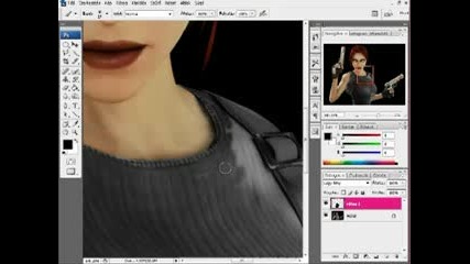 Lara Croft transformation with Photoshop 