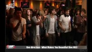 One Direction пеят What Makes You Beautiful на живо в радио Nrj - Франция