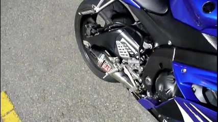 2008 Yamaha R6 with Yoshimura R - 55 Full System with baffle r 