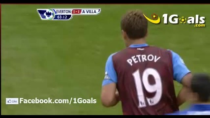 Страхотен гол на Стилиян Петров, Everton 2 - 2 Aston Villa - 10.09.2011