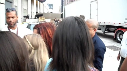 Demi meeting fans before her show _) Houston 11-25-11