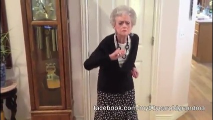 90 годишна бабка танци, в чест на Уитни Хюстън