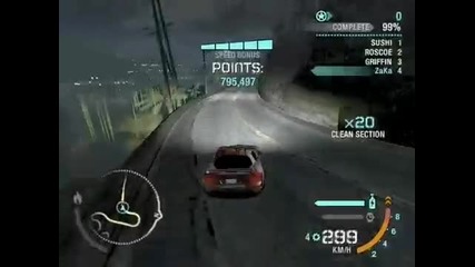 Nfs Carbon Drift - Lofty Heights Downhill 810 000 points (my World Record ) 