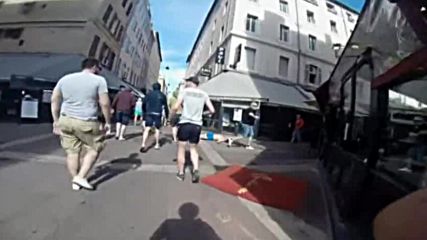 Руски фенове заснеха побоя над английски привърженици