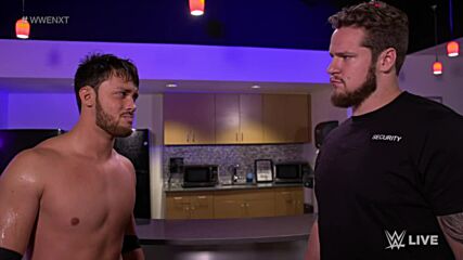 Security deals with an irate Javier Bernal: WWE NXT, Aug. 23, 2022