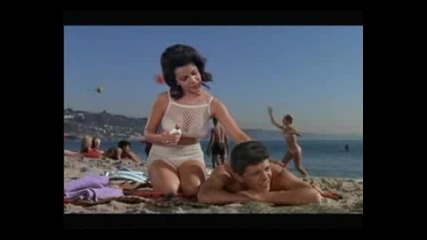 Annette Funicello Playing On Th Beach