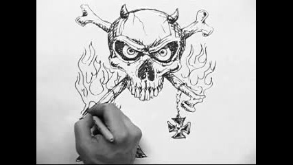 Skull graffiti