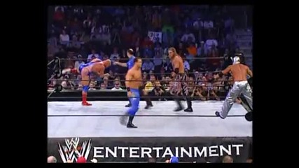 Edge & Rey Mysterio vs. Kurt Angle & Chris Benoit ( First Ever Wwe Tag Team Champions ) Part 1