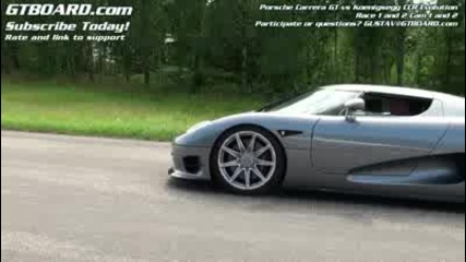 Hd Porsche Carrera Gt vs Koenigsegg Ccr Evolution x 2 Races to 200 mph 320 km h 