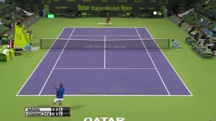 Rafael Nadal Vs Peter Gojowczyk Atp Doha 2014 - qatar open - 4 _ 6, 6 _2, 6 _3