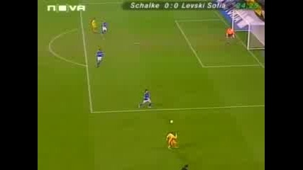 Schalke 04 - Левски 0 - 1 Е.ангелов гол и страхотни финтове на Домовчийски 