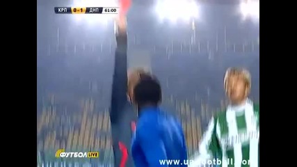 Samuel Inkoom - Червен картон по време на смяна