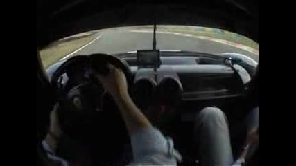 Ferrari Fxx Supercar on racetrack and driven hard