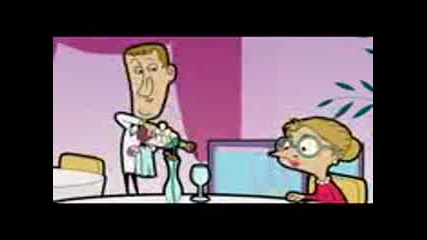 Mr Bean - Playing tune with glasses