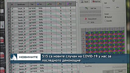 Малко над 500 са новите случаи на COVID-19 у нас