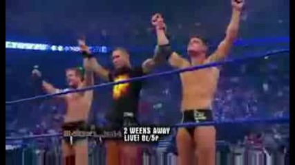 wwe кеч Backlash 2009 - промо за мача Triple H,  Batista & Shane Mcmahon vs. The Legacy (hq)