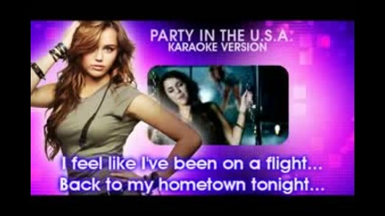 Miley Cyrus Party In The Usa Karaoke with lurics 